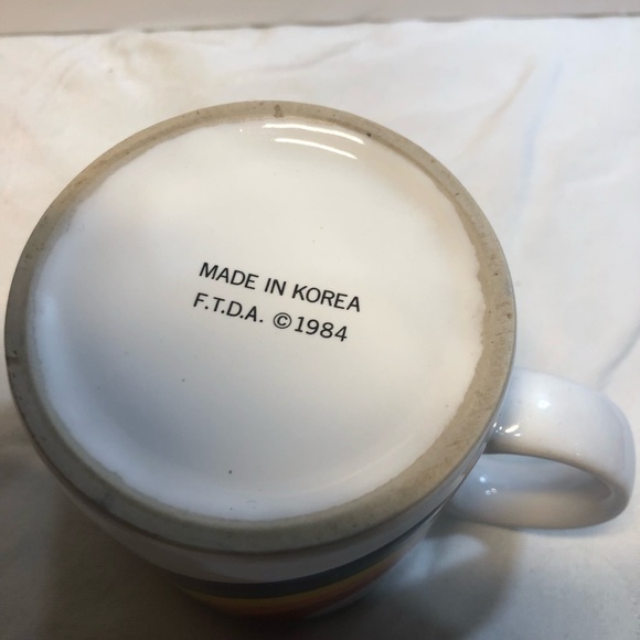 Vintage 1984 F.T.D.A. Rainbow Coffee Mug Made in Korea Pride LGBTQ - Picture 2 of 15